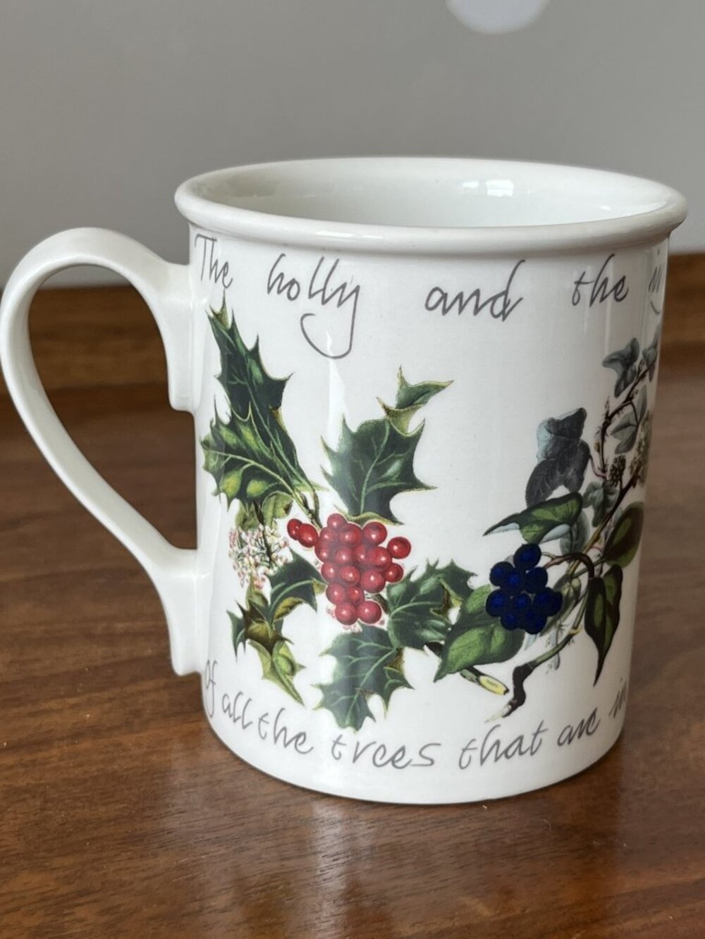 Portmeirion "The Holly & the Ivy" Christmas Mug 1995 Anwyl Cooper-Willis Britain